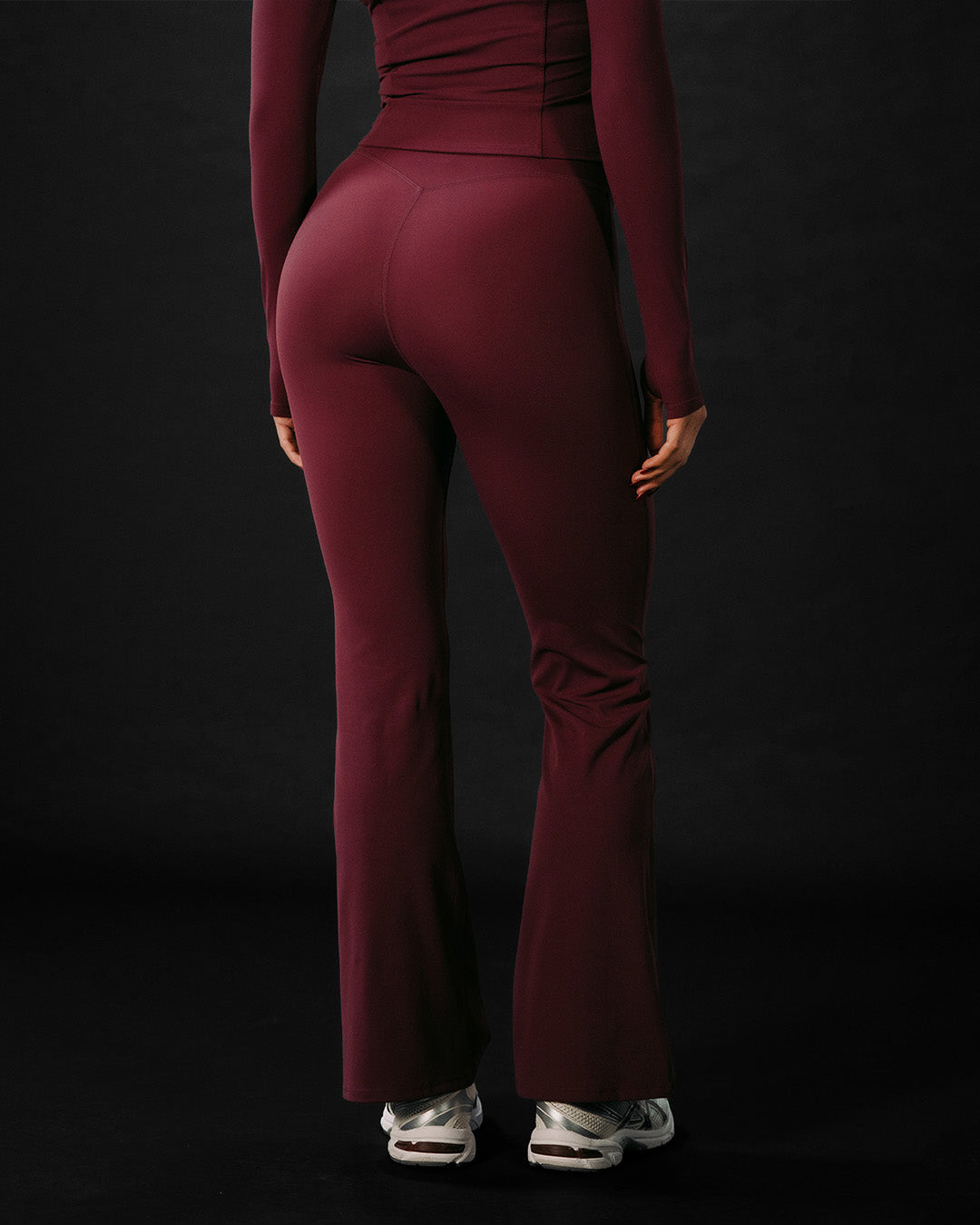 Vital Flared Leggings Burgundy
