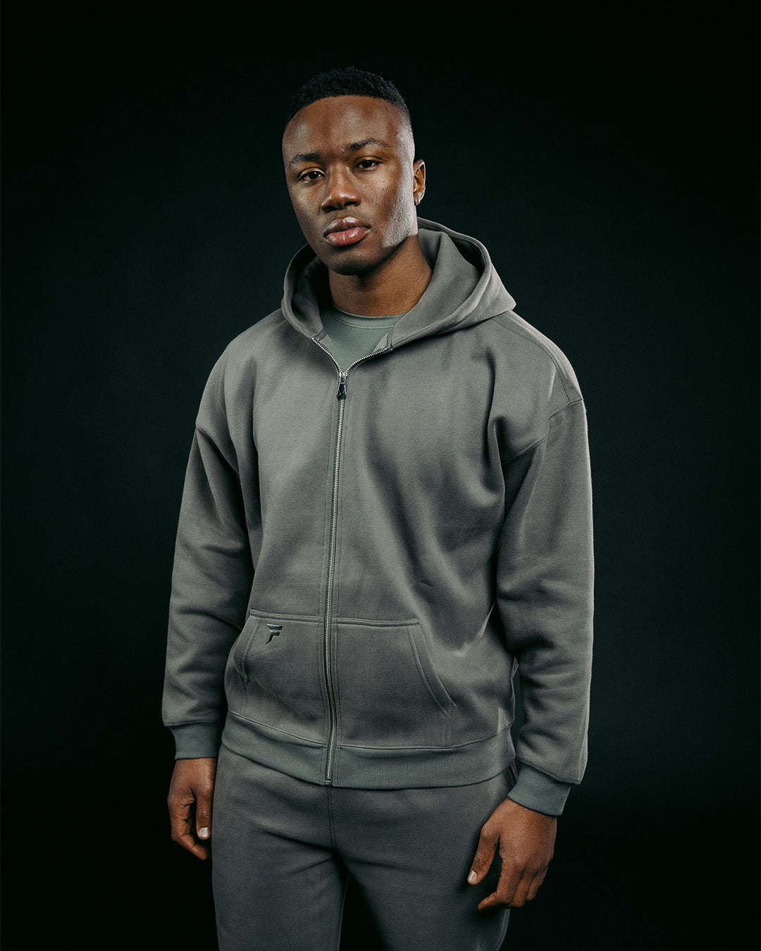 Aftermath Zipper Hoodie Grey