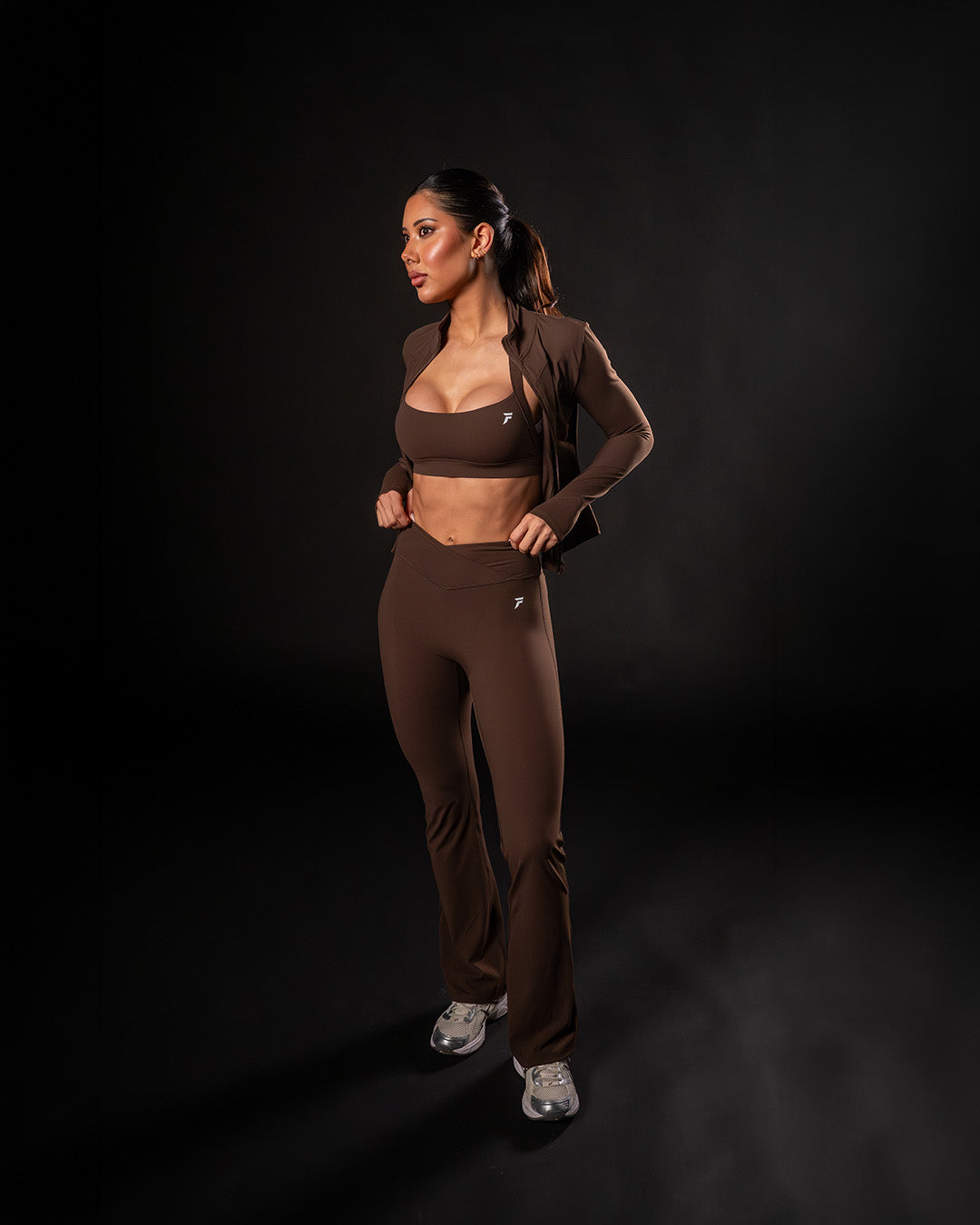 Vital Flared Leggings Espresso Brown