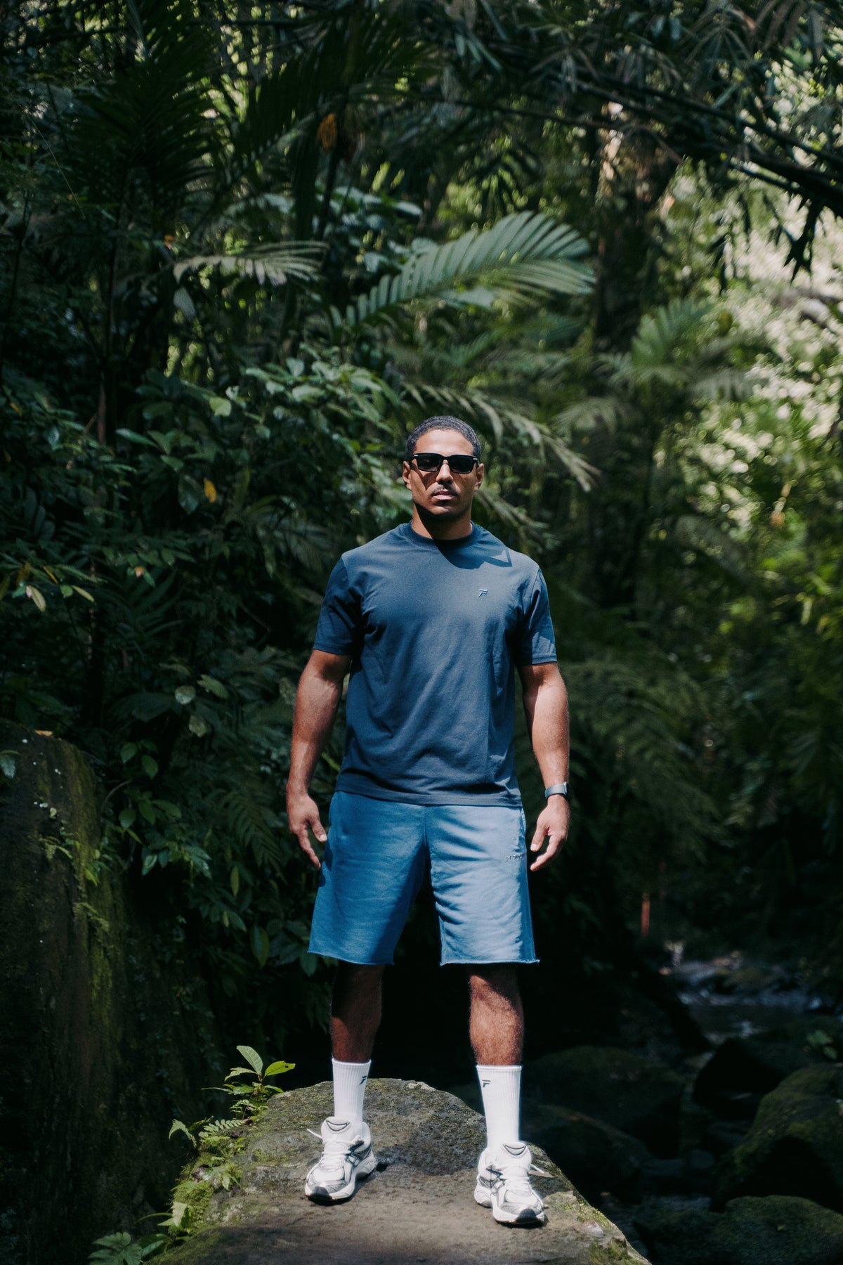Wave Tshirt Navy Blue