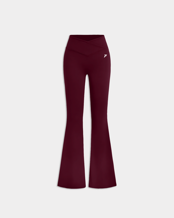 Vital Flared Leggings Burgundy