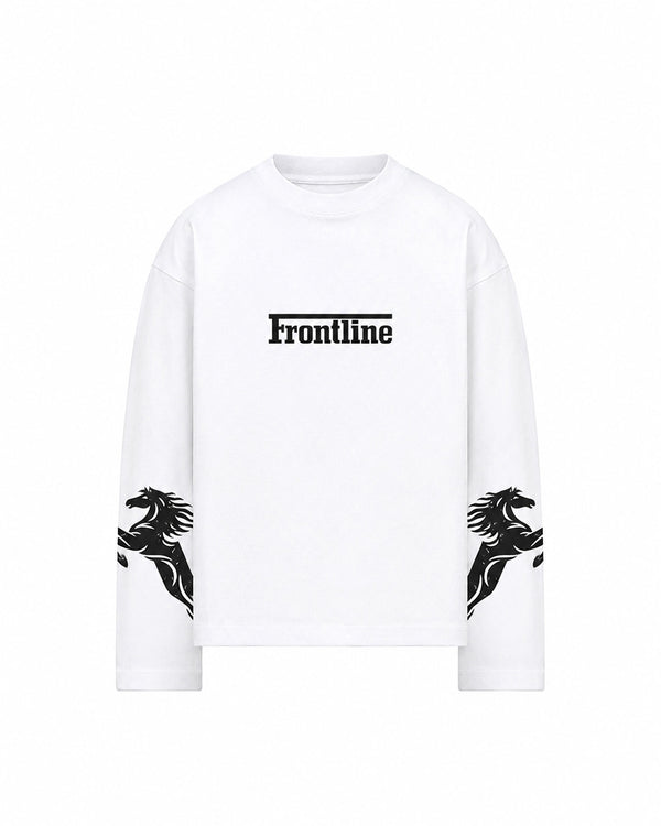 Long Sleeve Racing club White