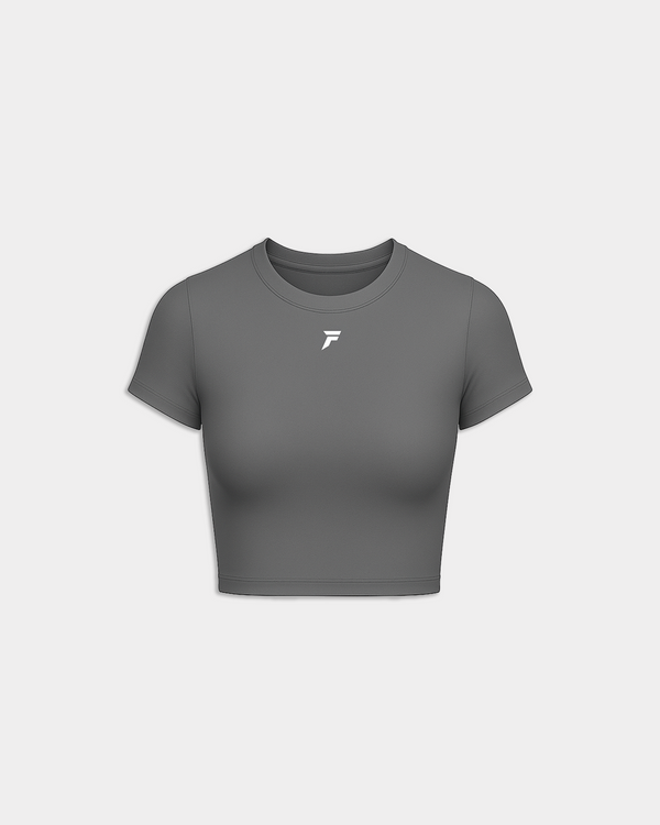 Sculpt Croptop Shirt Grey
