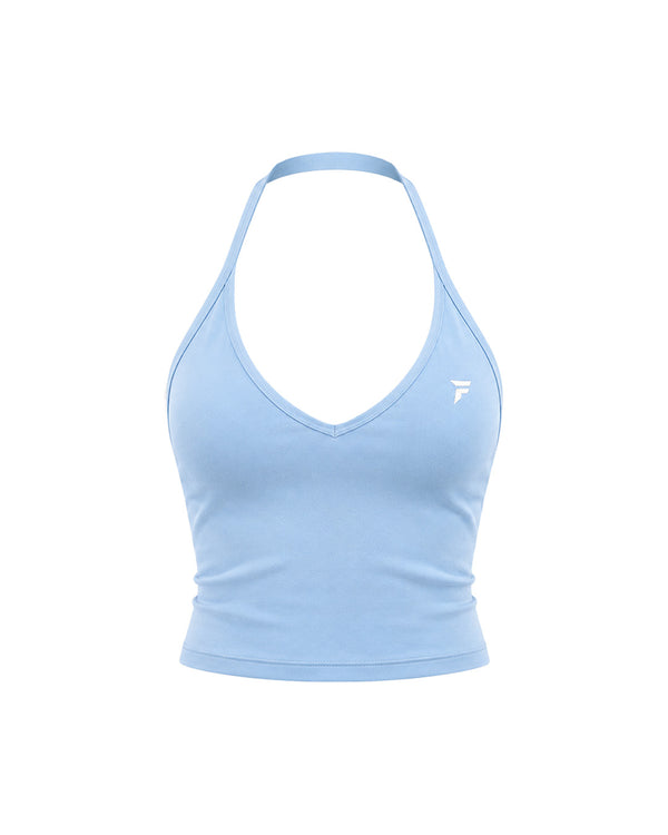 Support Halter Neck Top Sky Blue