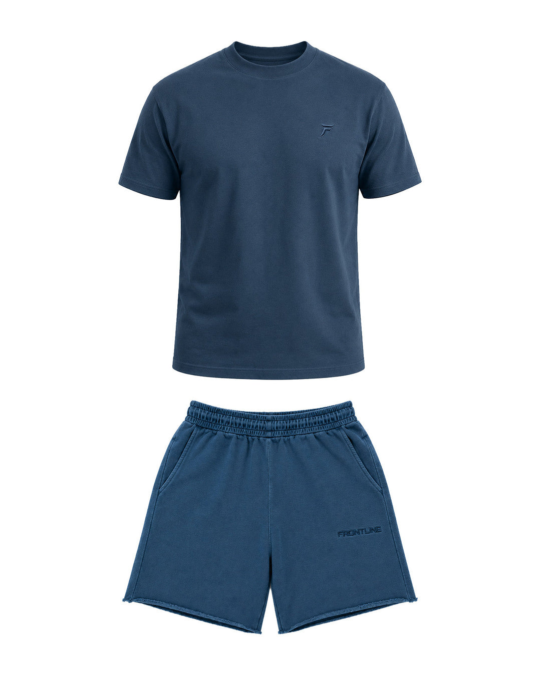 Wave Set Navy Blue: navy shirt en navy shorts